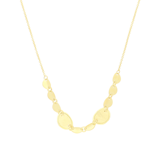 Naszyjnik pozłacany szczotkowane i gładkie owale/rolo reg. M3-395 GOLD próba 925