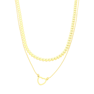 Pozłacany naszyjnik serca pr. 925 - JubilerSezam.pl