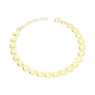 Bransoleta pozłacana składak z okrągłymi blaszkami/reg. M3-402 GOLD próba 925