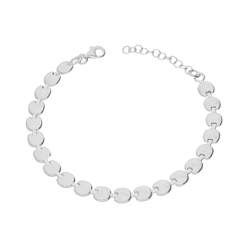 Bransoleta srebrna składak z okrągłymi blaszkami/reg. M3-402 ROD próba 925