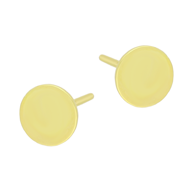 Kolczyki pozłacane gładka pinezka/sztyft M3-467 GOLD próba 925