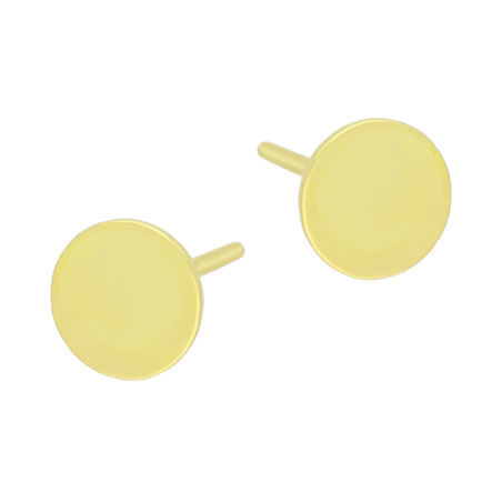 Kolczyki pozłacane gładka pinezka/sztyft M3-467 GOLD próba 925