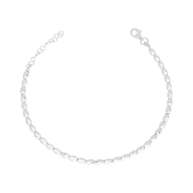 Bransoleta srebrna z grawerowanymi fasolkami/reg. M3-509-1 ROD próba 925