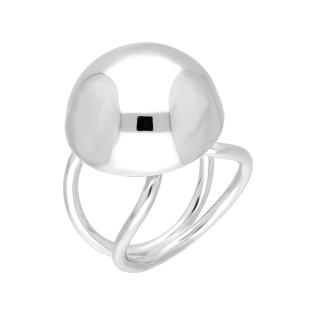 Pierścionek srebrny gładka półkulka HS2094-1 ROD próba 925