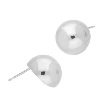 Kolczyki srebrne gładka półkulka/sztyft HS2094-1 ROD próba 925