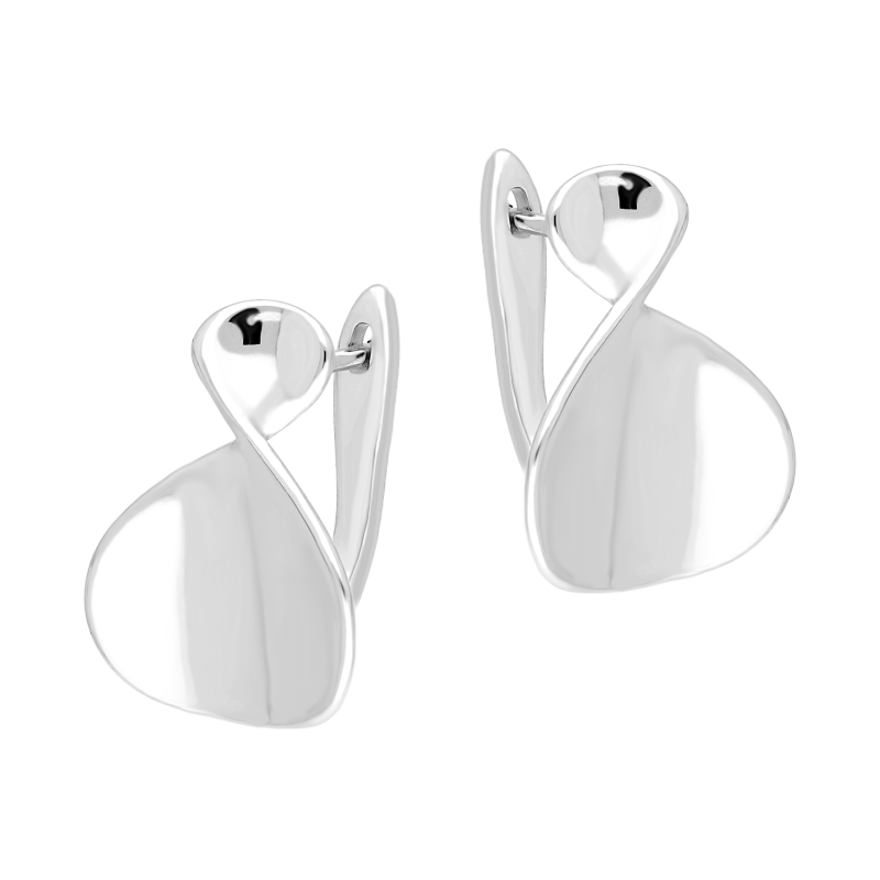 Kolczyki srebrne gładka ósemka/ang.zap. HS2097 ROD próba 925