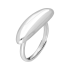 Pierścionek srebrny gładka fasolka bokiem HS2113 ROD próba 925