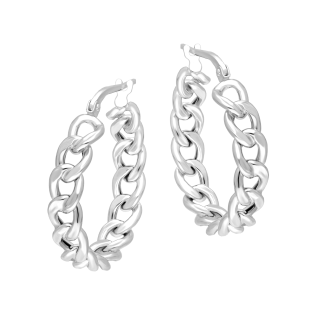 Kolczyki srebrne kółka 25 mm pancer/ang.zap M3-366-25 ROD próba 925