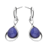 Kolczyki srebrne kropla z niebieskim uleksytem jubilerskim/sztyft SZ320 niebieski próba 925
