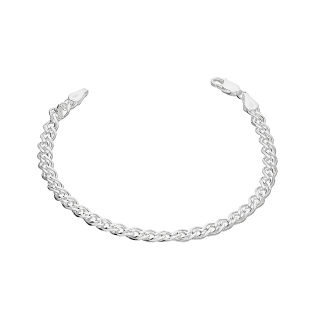 Bransoletka srebrna próba 925 splot nonna 4,5 mm