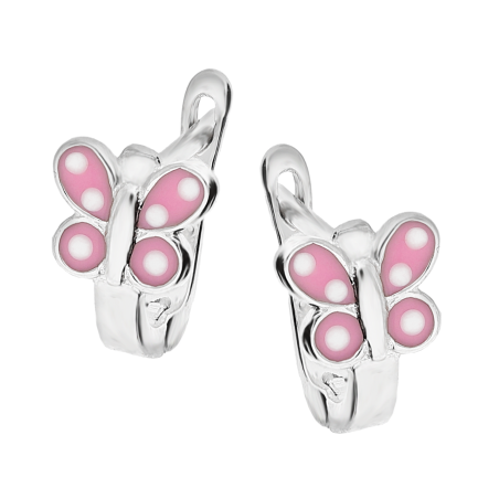 Srebrne kolczyki motylki dla dziewczynki pr. 925 - JubilerSezam.pl