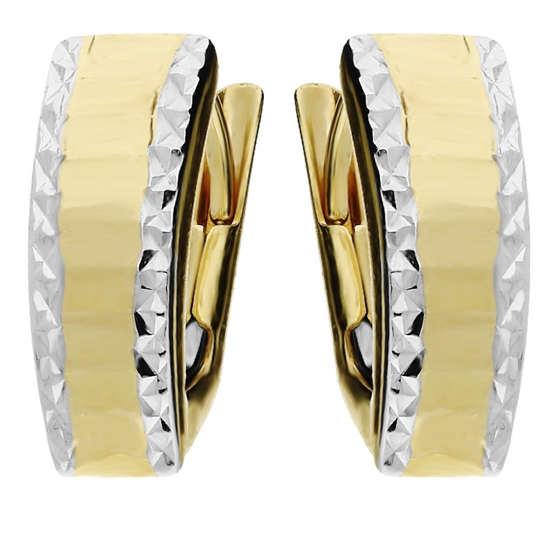 Kolczyki złote blaszki dwa kolory/bigie AR X3DCNSE207605-4-YW próba 375