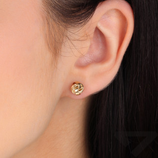 Kolczyki obwarzanki przeplatane