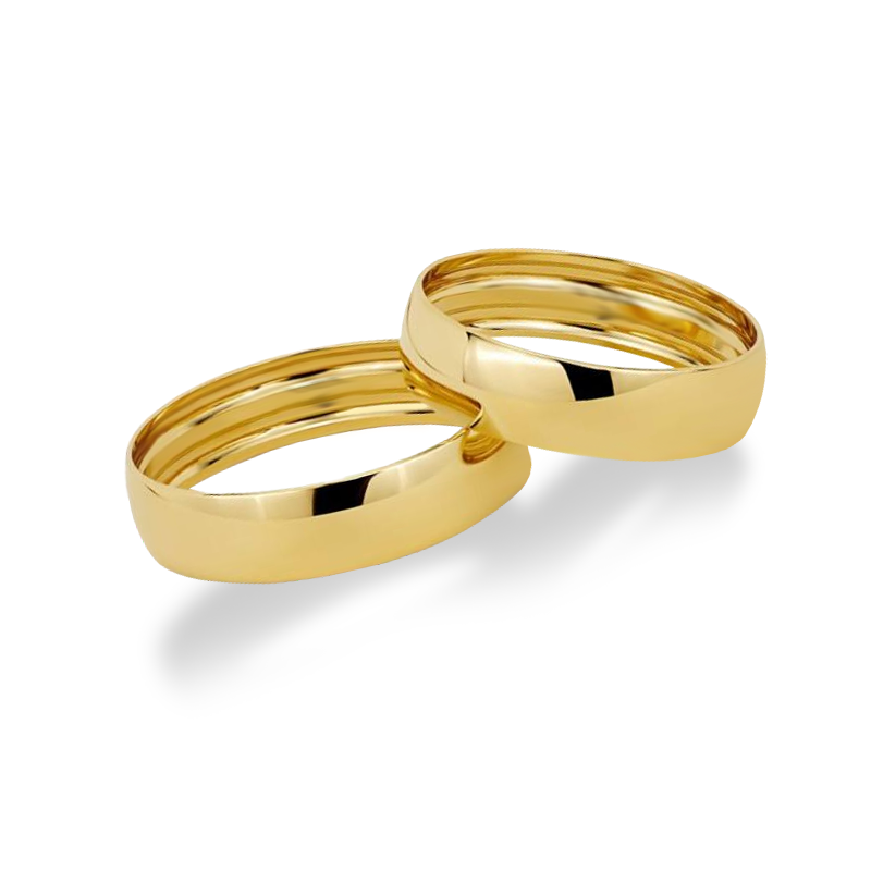 Złota obrączka ślubna wklęsła 4.5mm pr. 585 - JubilerSezam.pl