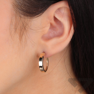 Złote Kolczyki Kółka Kwadratowe 20mm pr. 375 - JubilerSezam.pl