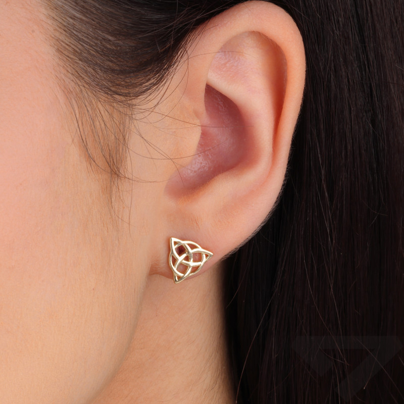 Kolczyki złote trzy łezki w kółku/sztyft MZ T45-E-FK-1237 próba 375