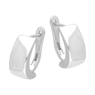 Srebrne kolczyki blaszki z angielskim zapięciem pr. 925 - JubilerSezam.pl