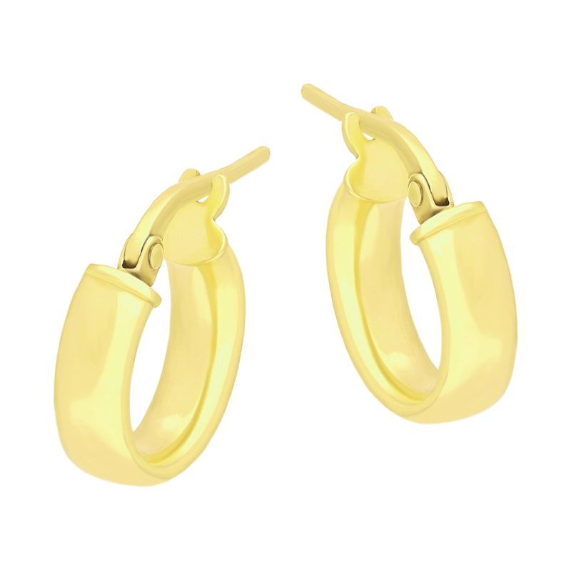 Kolczyki pozłacane kółka rurka 15mm/ang.zap. M3-416 GOLD próba 925