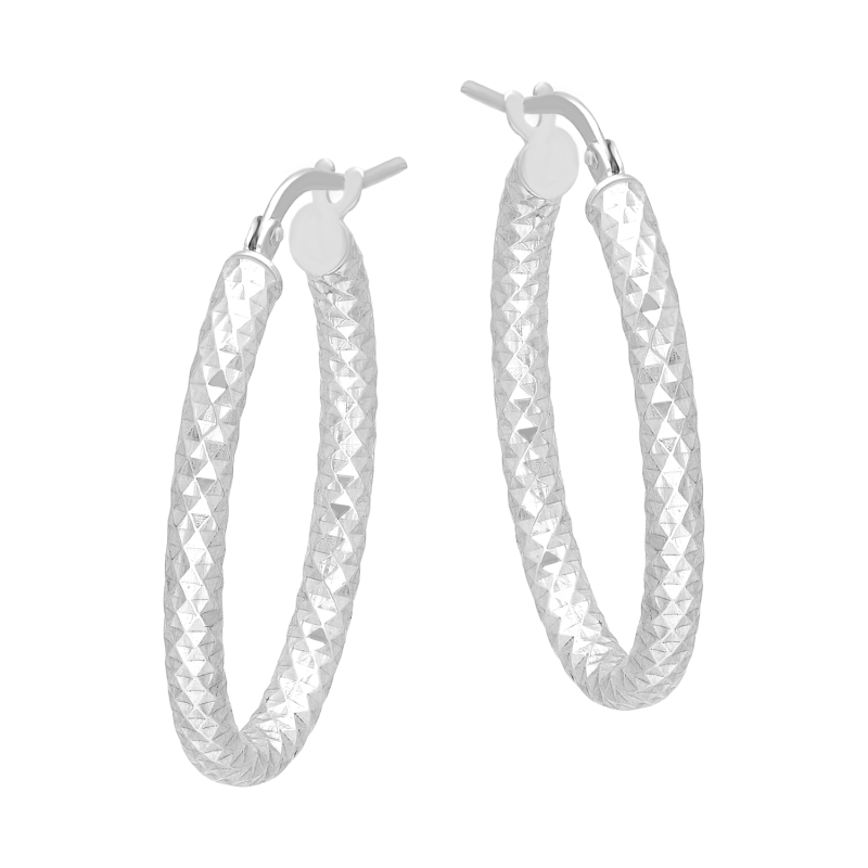 Kolczyki srebrne grawerowany owal/ang.zap. M3-474 ROD próba 925