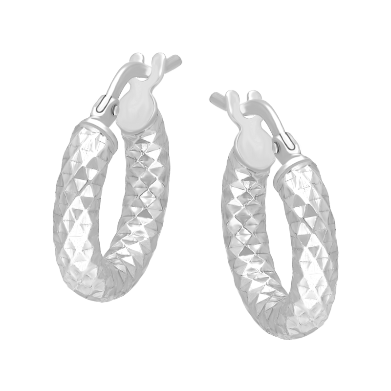 Kolczyki srebrne grawerowane kółka/ang.zap. M3-477 ROD próba 925