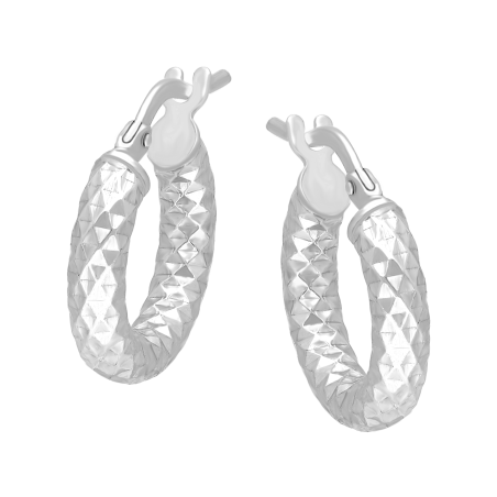 Kolczyki srebrne grawerowane kółka/ang.zap. M3-477 ROD próba 925
