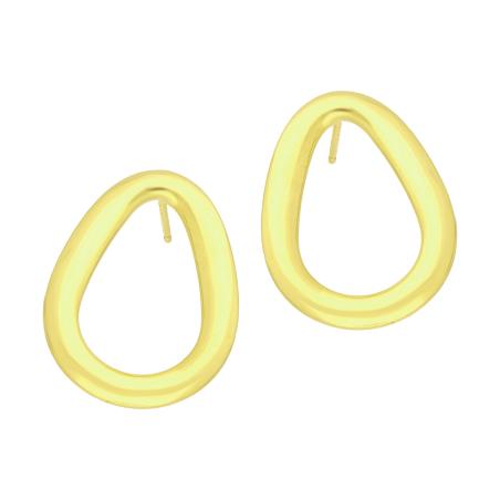 Kolczyki pozłacane wypukła kropla ramka/sztyft M3-498-1 GOLD próba 925