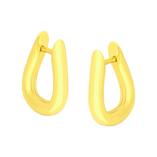 Kolczyki pozłacane pół kropla gładka/zatrzask HS2098 GOLD próba 925