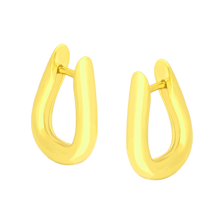 Kolczyki pozłacane pół kropla gładka/zatrzask HS2098 GOLD próba 925