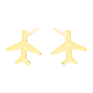 Złote Kolczyki Samoloty Sztyft pr. 375 - JubilerSezam.pl