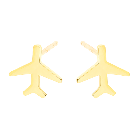 Kolczyki złote gładki samolot/sztyft AR X3E13609-LP próba 375