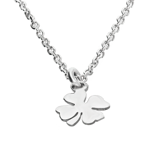 Naszyjnik srebrny koniczyna z serc/anker TB 24622 próba 925
