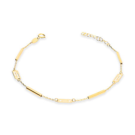 Bransoleta złota greka i kwadratowe rurki/anker AR X5FOR6B9521-II próba 585