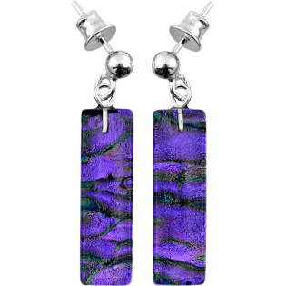 Kolczyki srebrne EMERALD ze szkłem murano WSZ10-01