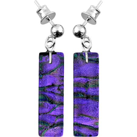 Kolczyki srebrne EMERALD ze szkłem murano WSZ10-01