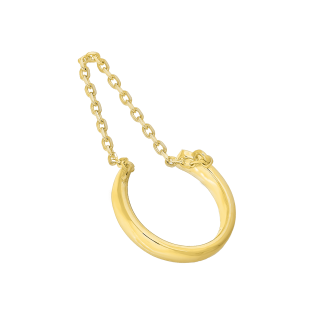 Nausznica na chrząstkę pozłacana z łańcuszkiem anker EAR CUFF  JA970 GOLD próba 925