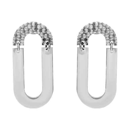 Kolczyki srerbne owal ruchomy/sztyft/dł TA ORT7649 próba 925