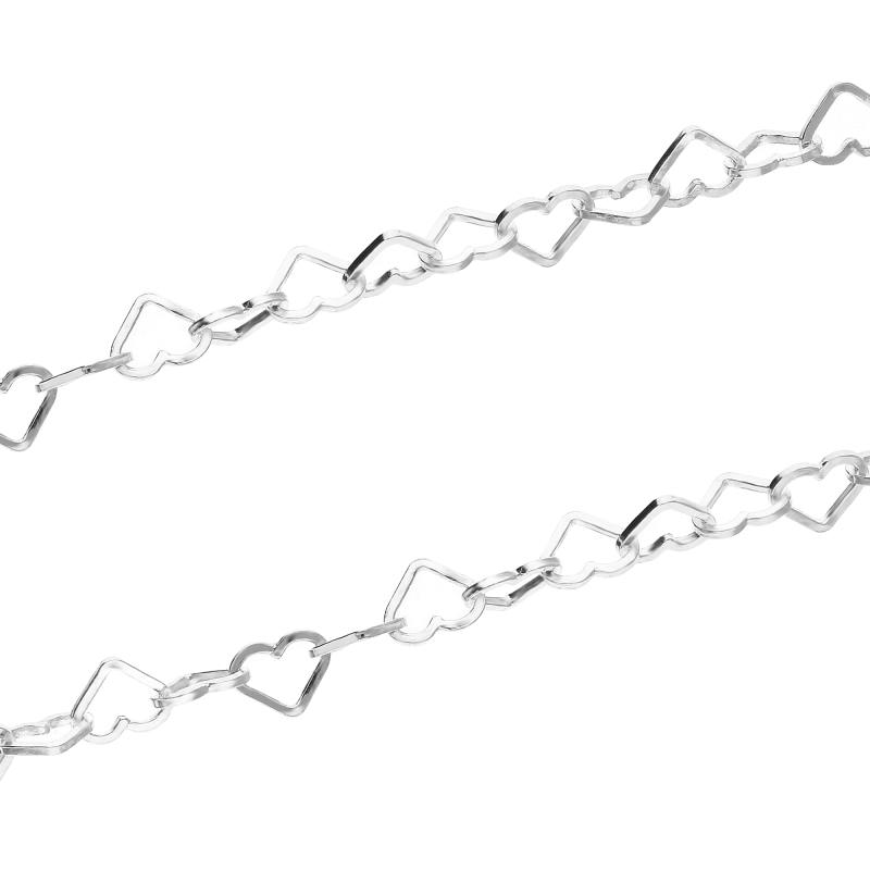 Bransoleta srebrna serca rodowane BC 7234-045 ROD próba 925