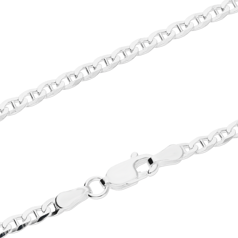 Łańcuszek srebrny rodowany splot gucci 4mm