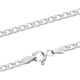 Srebrny łańcuszek rombo podwójne pr. 925 - JubilerSezam.pl