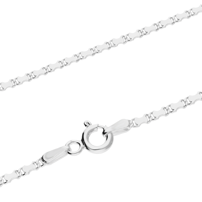 Srebrny łańcuszek damski blaszki snail pr. 925 - JubilerSezam.pl