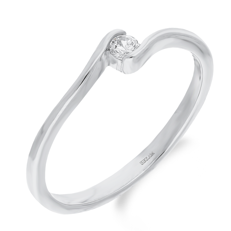 Srebrny Pierścionek z Cyrkonią pr. 925 Opleciony - JubilerSezam.pl