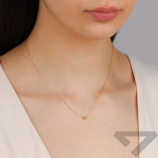 Złoty Naszyjnik Kulka Rolo pr. 375 z Grawerem - JubilerSezam.pl