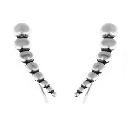 Kolczyki srebrne na płatek wypukłe kulki SZ SG-013-KN-S próba 925