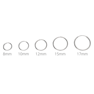 Kolczyki srebrne kółka szarniry 10mm NI KSZ-10mm-1,0 próba 925