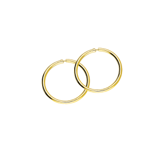 Kolczyki pozłacane kółka szarniry 12mm AT KSZ-12mm-1,0 GOLD próba 925