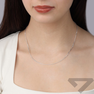 Łańcuszek srebrny rodowany rolo próba 925