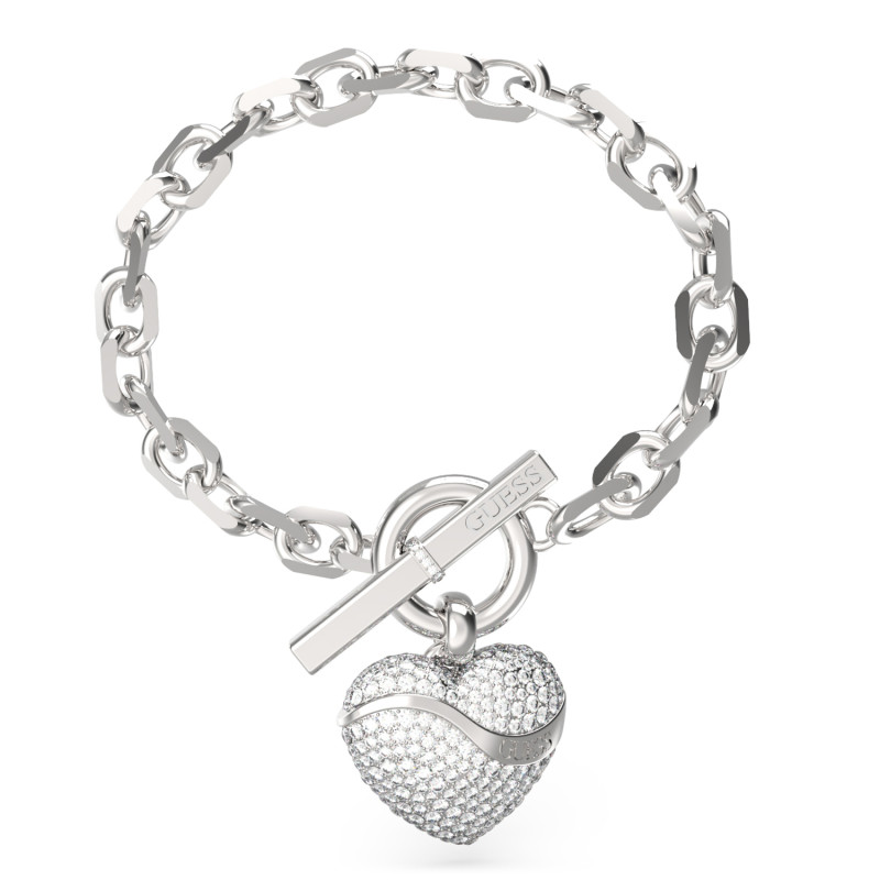 Bransoletka Guess srebrna stal szlachetna JUBB04496JWRH - JubilerSezam.pl