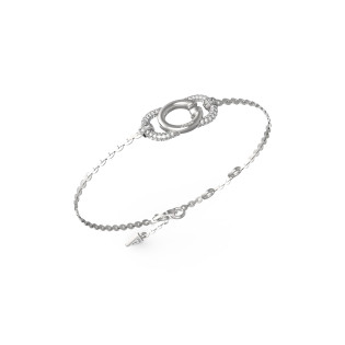 Bransoletka Guess srebrna stal szlachetna JUBB04510JWRH - JubilerSezam.pl