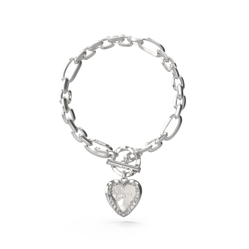 Bransoletka Guess srebrna stal szlachetna JUBB04599JWRH - JubilerSezam.pl