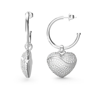 Kolczyki Guess Srebrne Wiszące Stal Szlachetna JUBE04495JWRH - JubilerSezam.pl